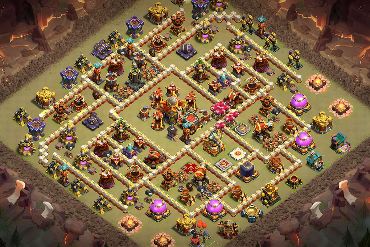 Plan de village base de guerre TH16 pour guerre de clans – aperçu du plan TH16
