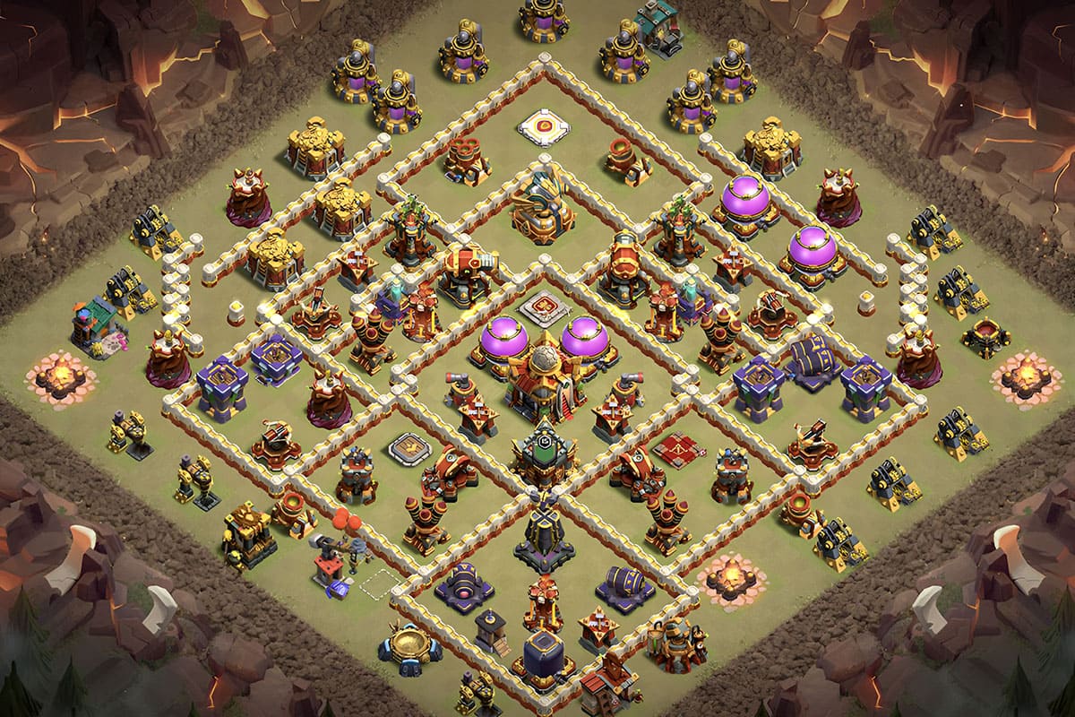 Strengthen Your Defense with TH16 Hybrid Base – TH16 layout preview