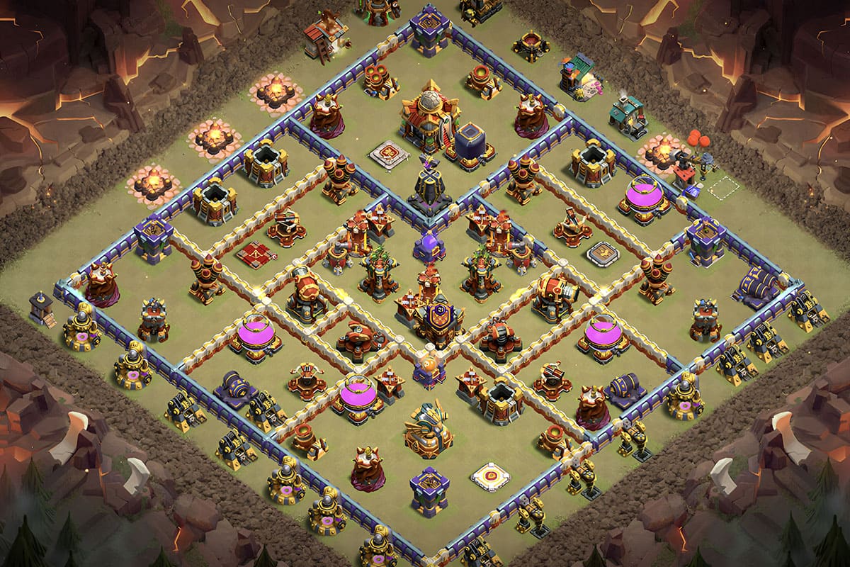 Strategic Hybrid Base Layout for TH16 – TH16 layout preview