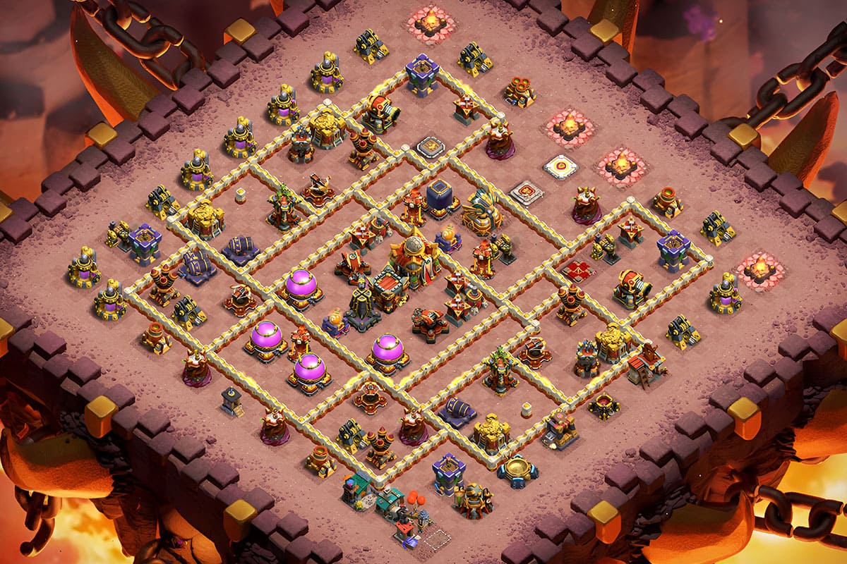 Boost Your Defense with TH16 Hybrid Base – TH16 layout preview