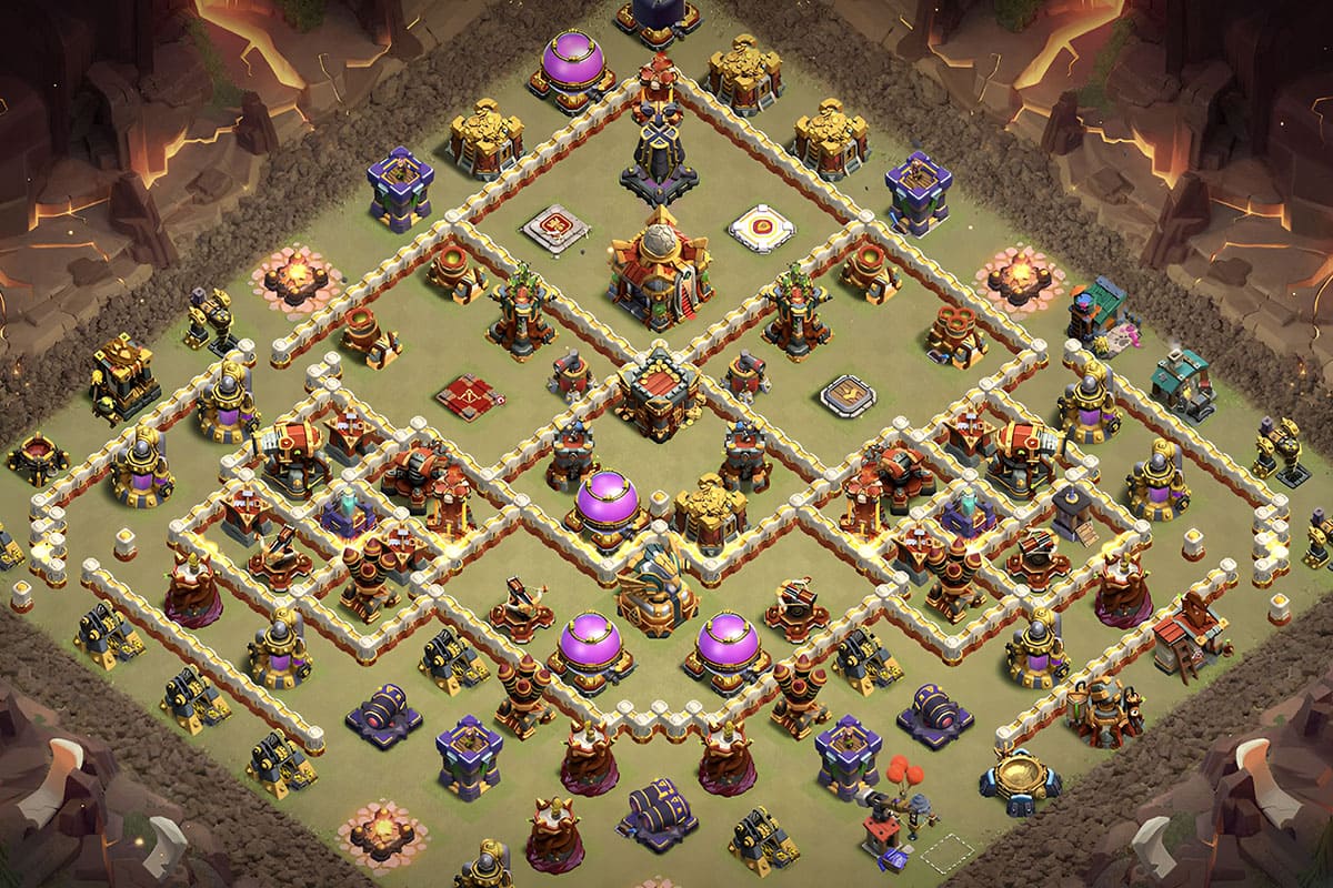 Effective TH16 Hybrid Base Layout – TH16 layout preview