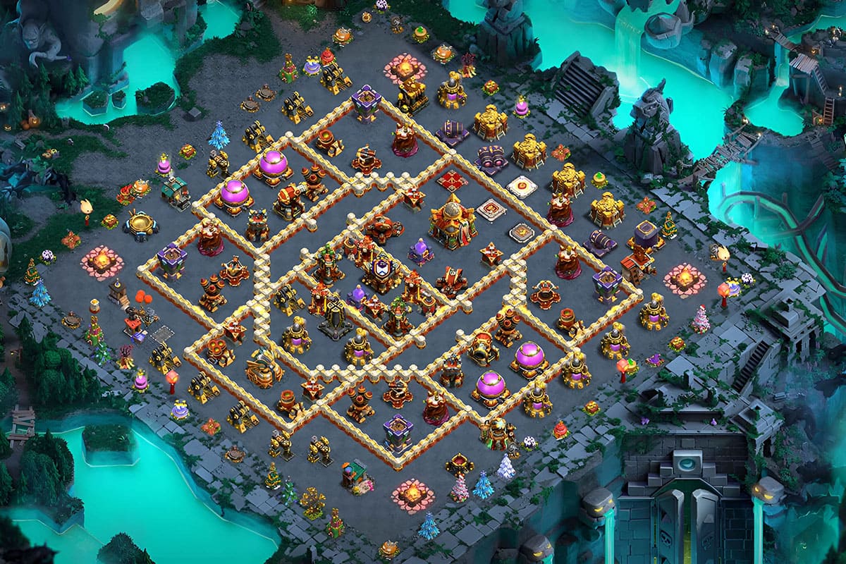 Strong Defense with TH16 Hybrid Base – TH16 layout preview