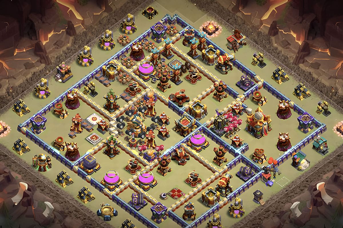 Conception Stratégique de Base de Guerre TH16 – aperçu du plan TH16
