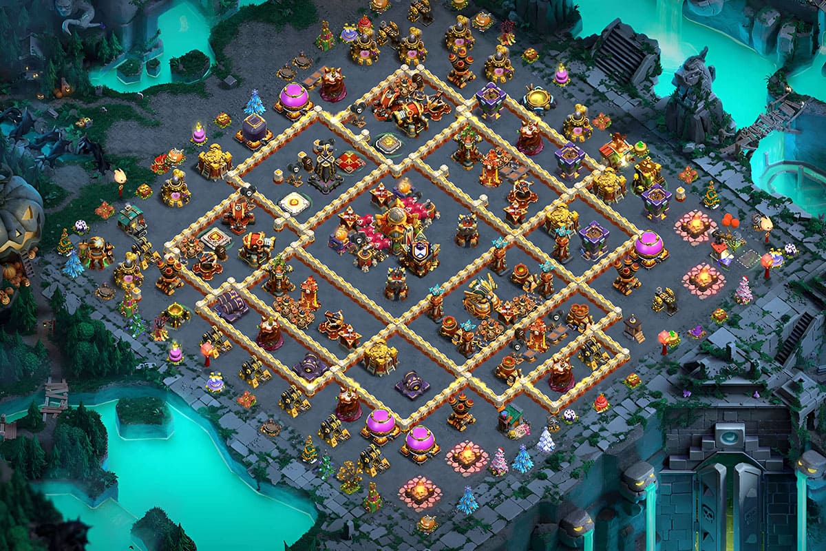 Optimal TH16 Hybrid Base Layout – TH16 layout preview