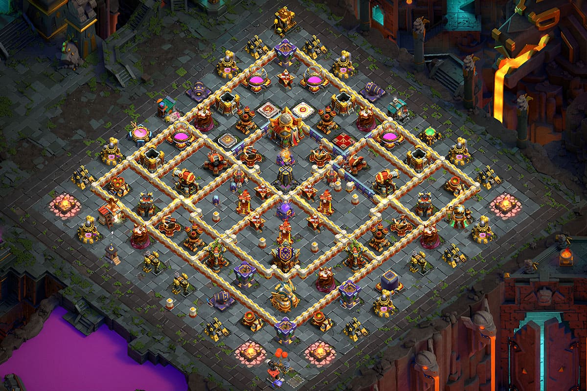 Base de guerre TH16 pour gagner en Guerre de clans – aperçu du plan TH16