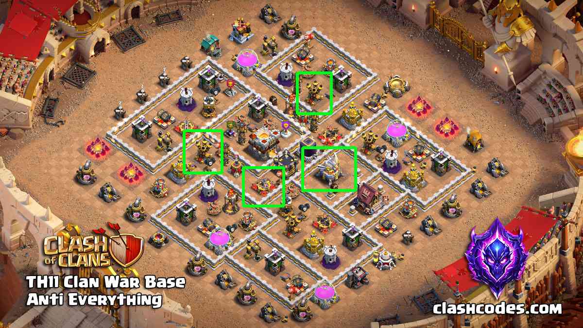 Base View TH17 Clan War - Anti Everything Layout - Clash of Clans