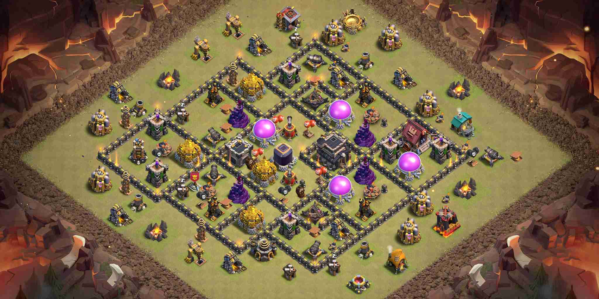 Unbeatable TH9 War Base Layout for Clan Wars