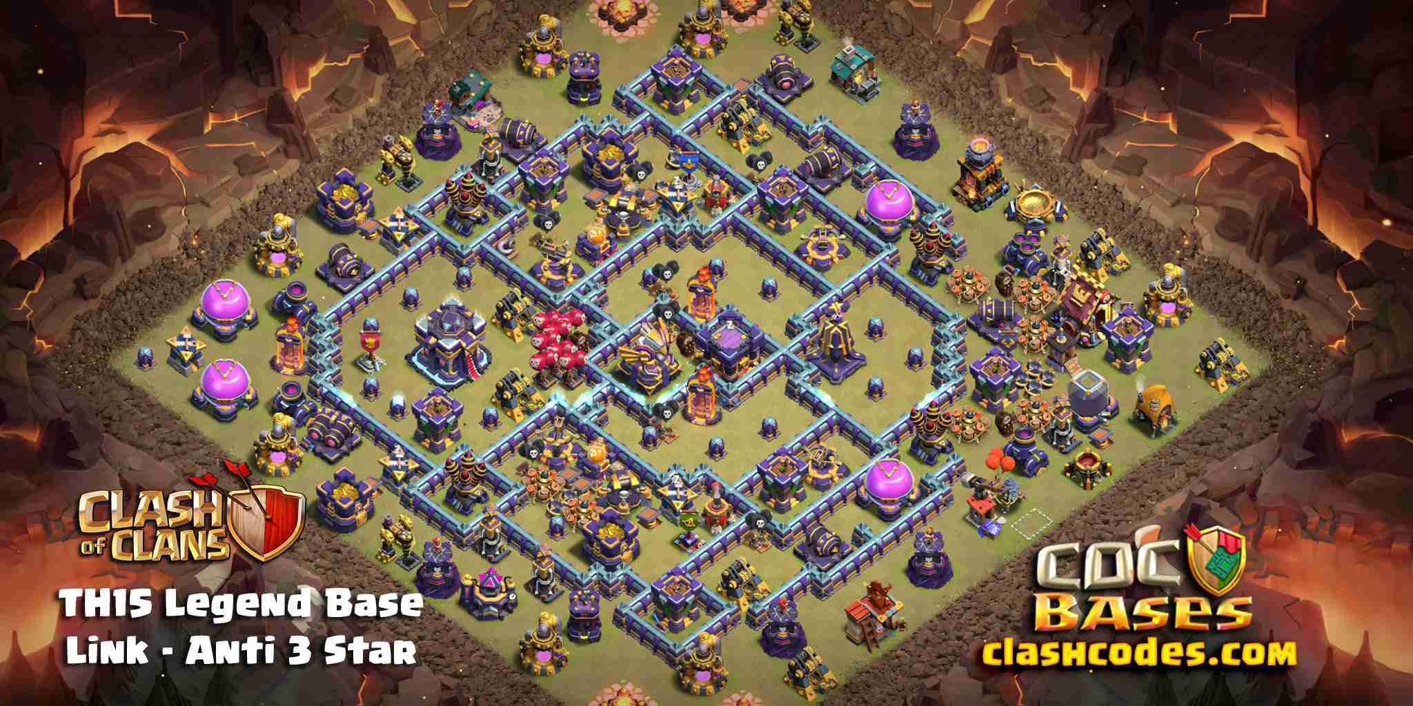 Legend TH15 Base For War Defense