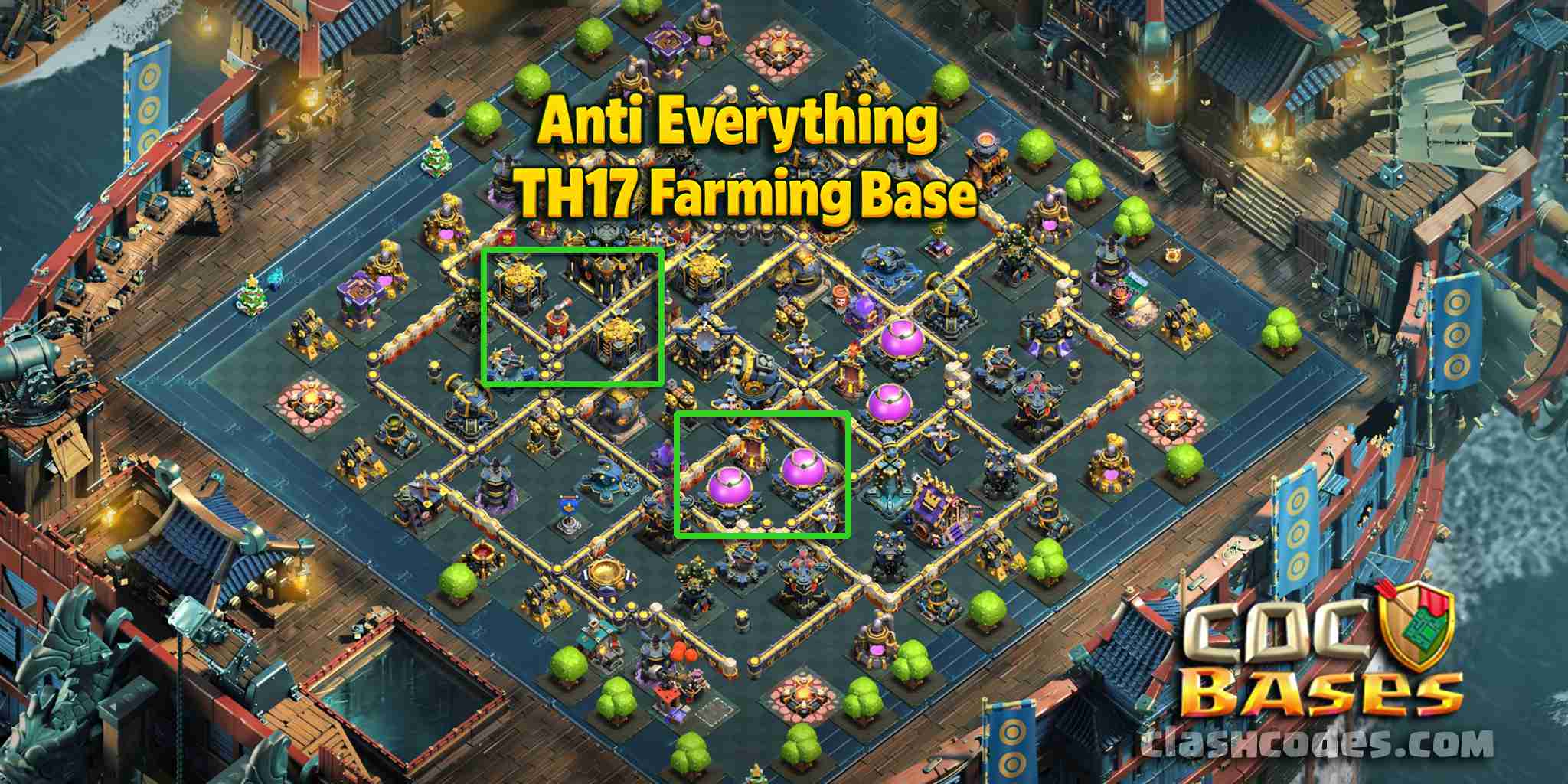 Strong loot protection base for TH17 Farming - Protect Gold, Elixir and Dark Elixir