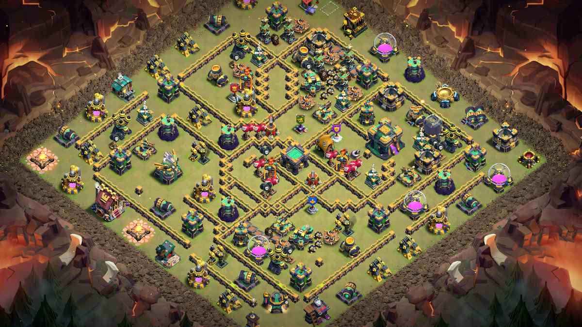 Эффективная база для войны TH14 – превью расстановки TH14