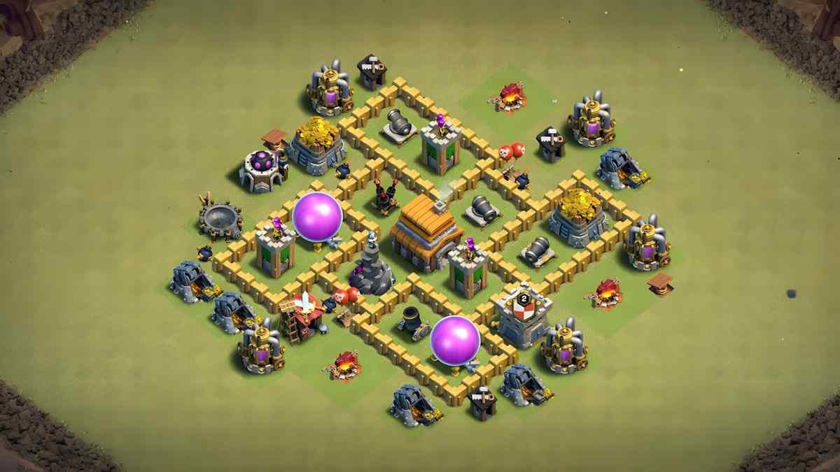Best TH5 Hybrid Base Layout – TH5 layout preview