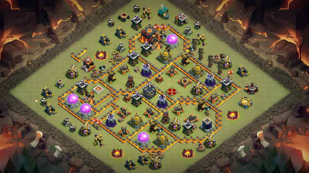 Disseny de base híbrida TH10 per al teu poble – previsualització del disseny TH10