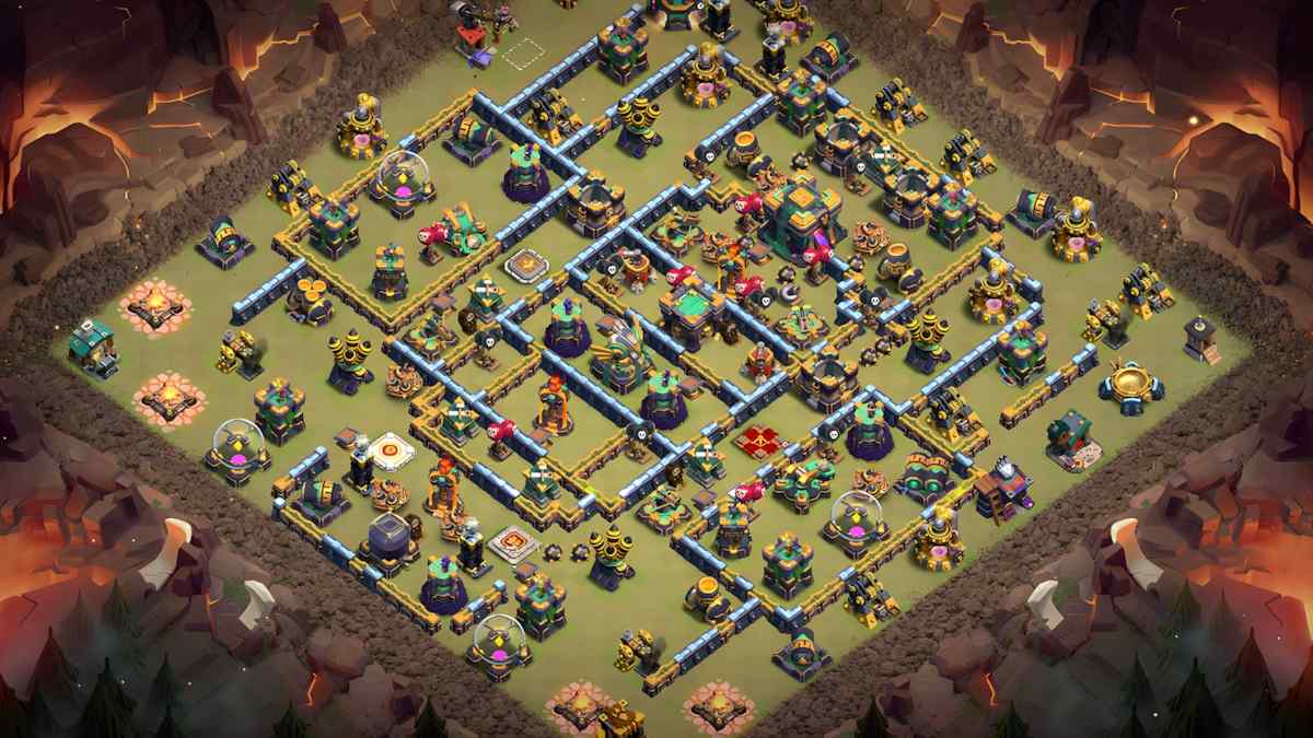 Эффективная база для войны TH14 – превью расстановки TH14