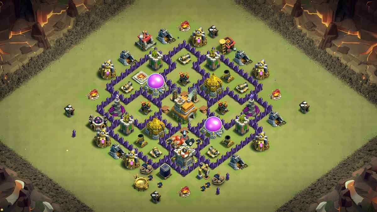 Enhance Your Village with TH7 Hybrid Base – TH7 layout preview