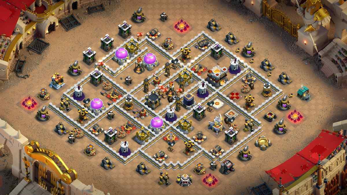 Meilleure base hybride pour TH11 – aperçu du plan TH11