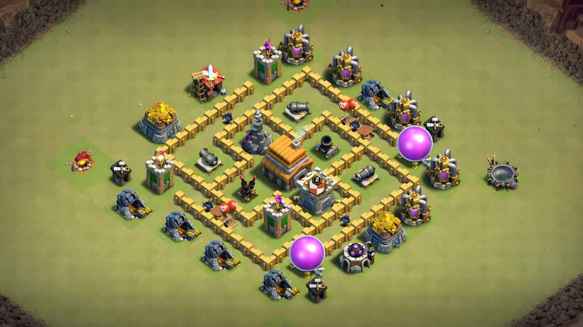 Develop Your Village with TH5 Hybrid Base – TH5 layout preview