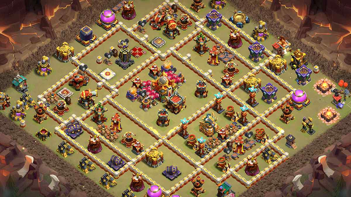 Optimisez vos Guerres de Clans avec cette Base de Guerre TH16 – aperçu du plan TH16