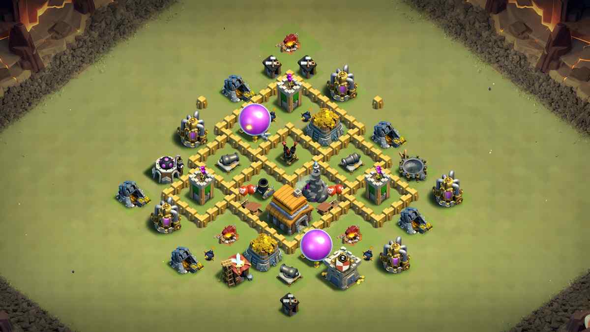 TH5最佳部落战阵型 – TH5 布局预览