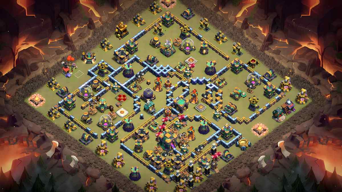 Эффективная база для войны TH14 – превью расстановки TH14