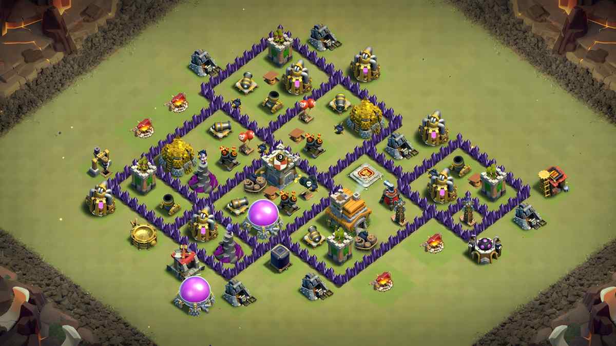 Enhance Your Village with TH7 Hybrid Base – TH7 layout preview