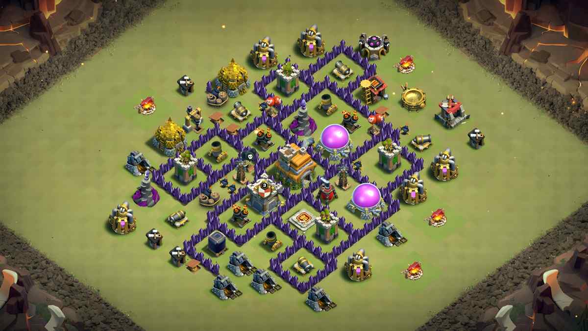 Optimize Your TH7 Hybrid Base for Defense and Loot – TH7 layout preview