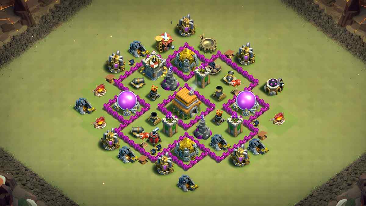 Diseño de guerra efectivo TH6 – vista previa del diseño TH6