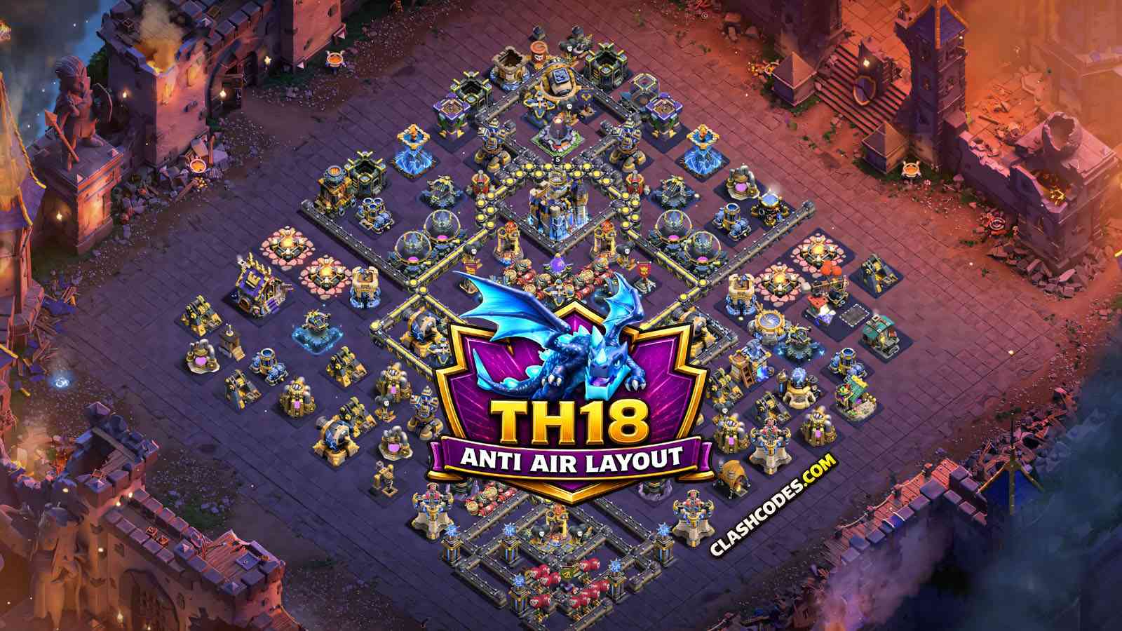 TH18 Air Defense Layout (Poison + Rage)