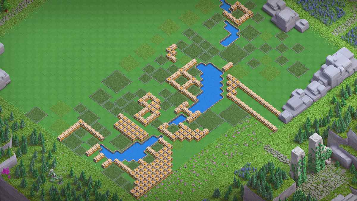 Barbarian camp wall design for clasher