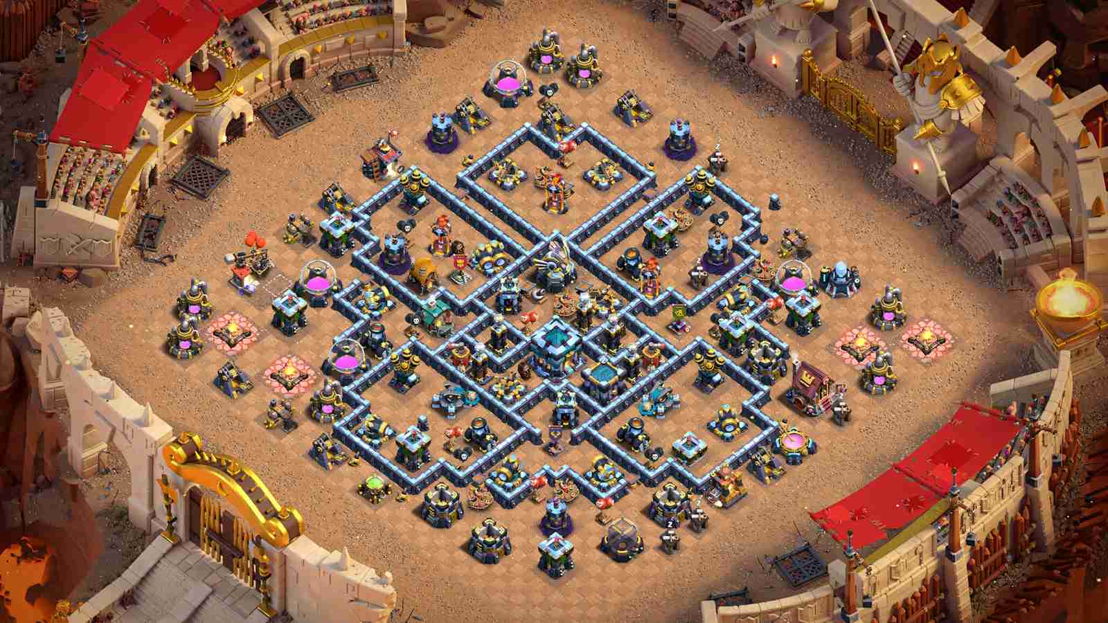 TH13 War Base Layout - Anti-2 Star Defense for Clan Wars