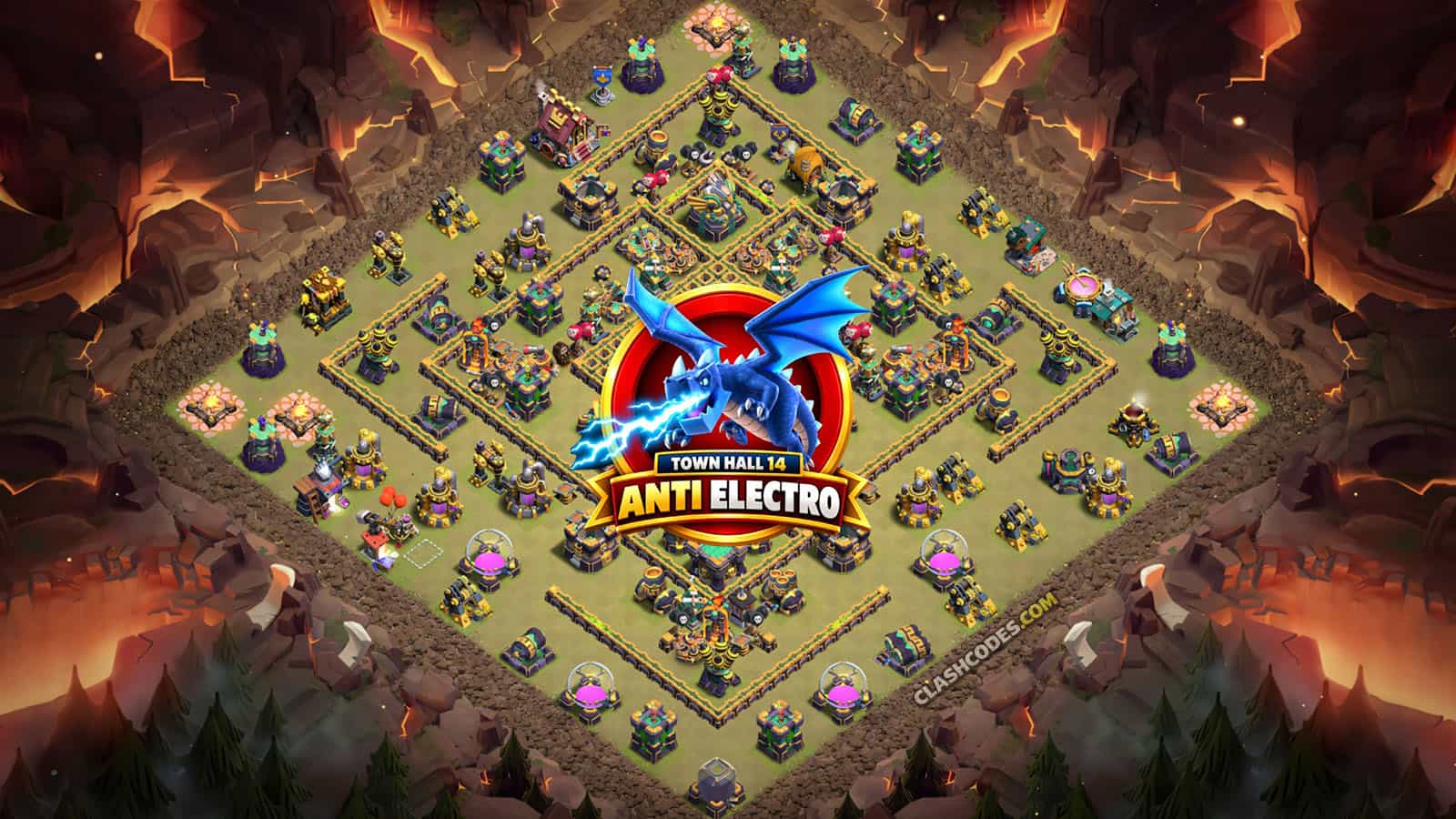 Electro Dragon Defense Base for Town Hall 14 | Clash of Clans