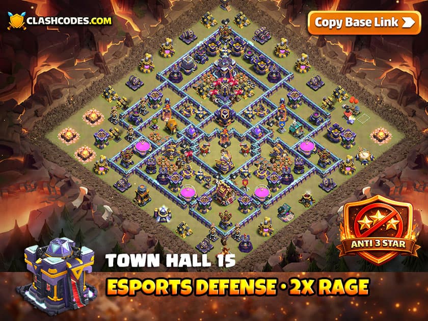 Proven Anti 3-Star Town Hall 15 War Base for COC Players