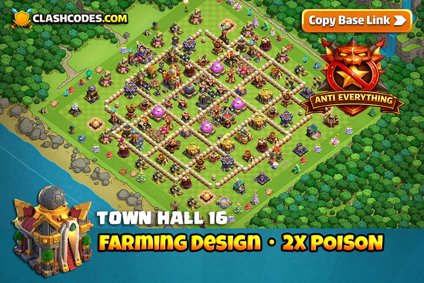Farming Design : TH16 Resource Protection (Anti Everything)