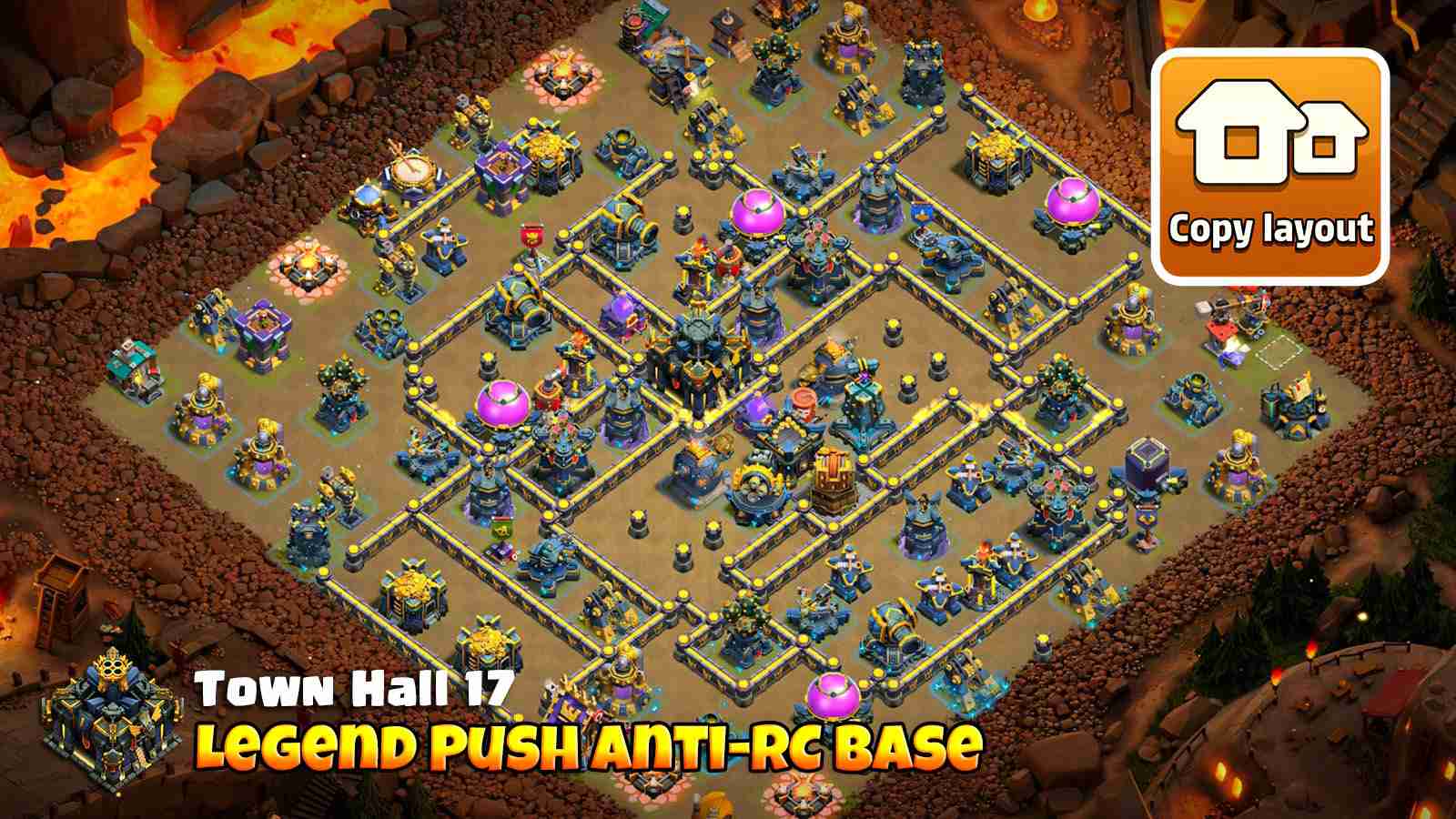 Legend League anti RC base proven past 6000 trophies