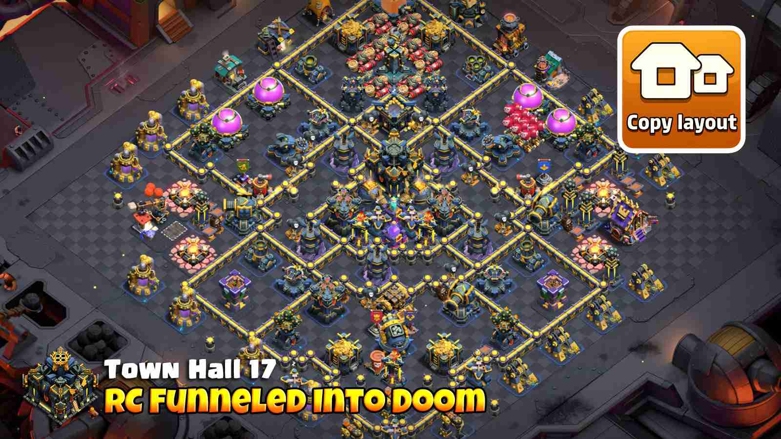 RC funneled away from Town Hall by Invis pathing traps