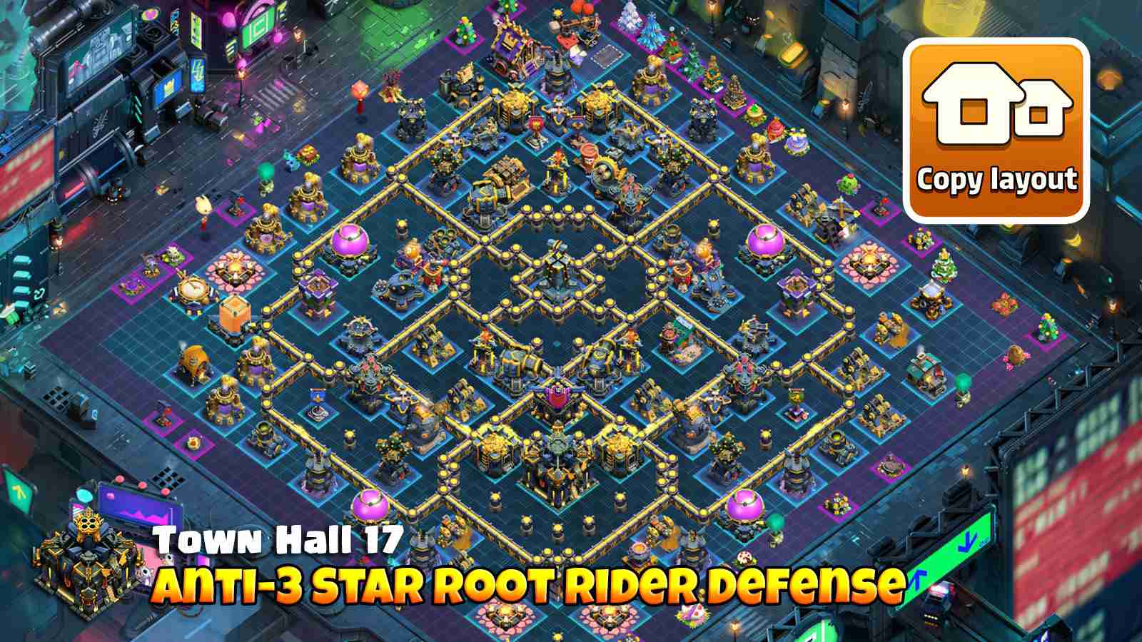 Staggered walls force Root Riders to retarget wasting their time