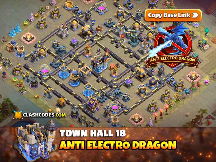 Layout for Electro Dragon Defense to Reduce Chain Damage with Spaced Defenses