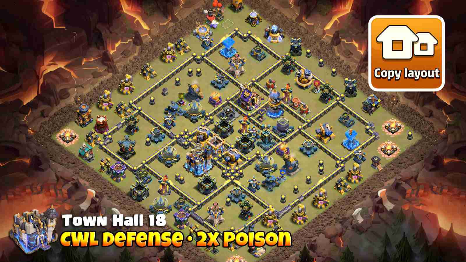 Base 6 CWL defense with Monolith and Inferno core