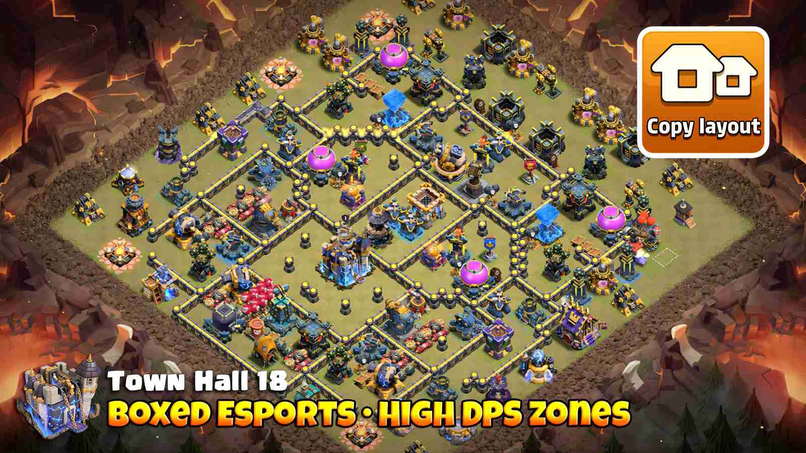 Base 5 boxed esports defense with high damage side compartments