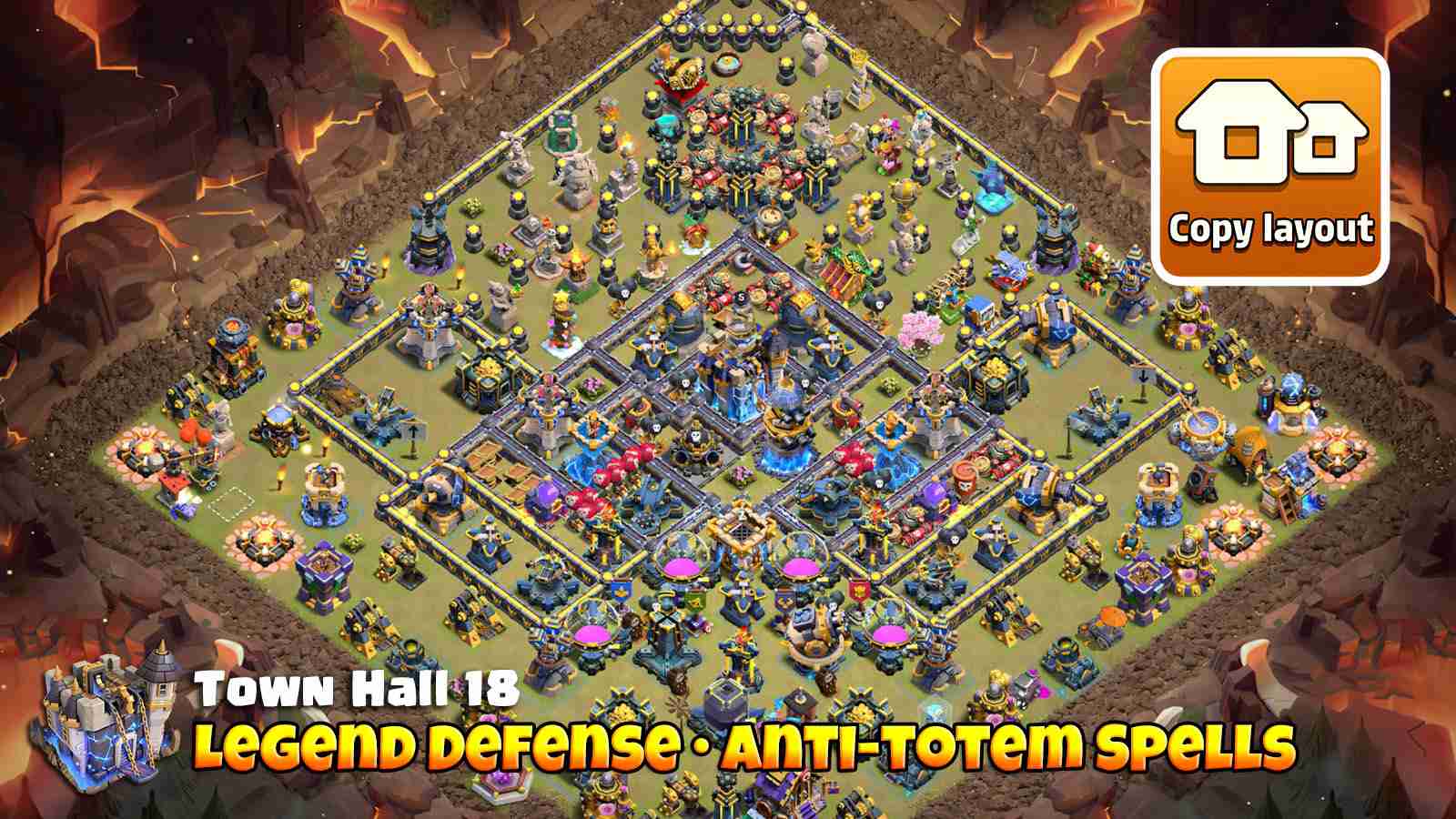 Legend base with compact compartments designed to reduce Totem spell value