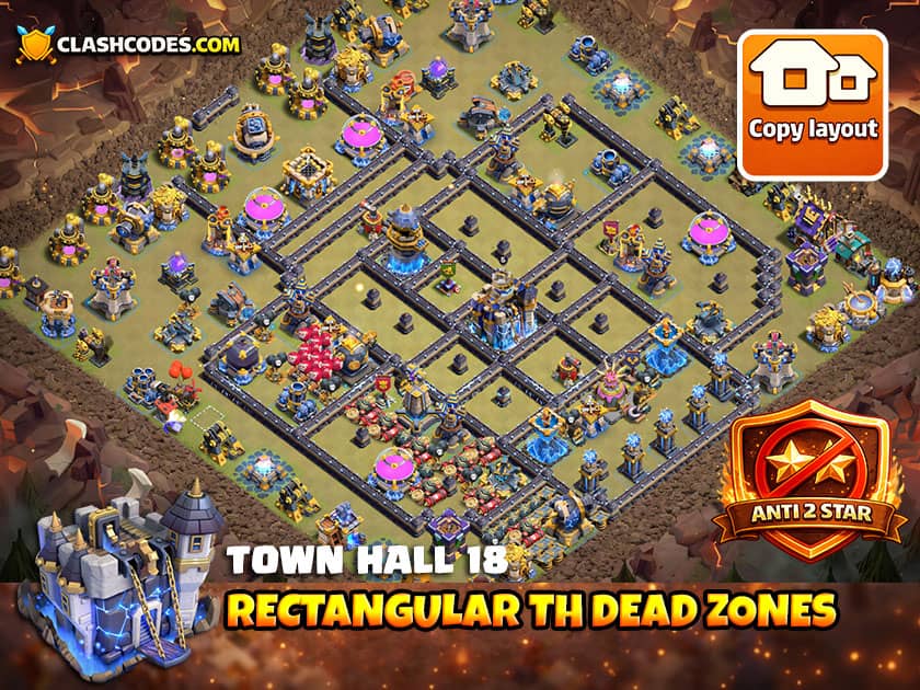 Rectangular dead zones around Town Hall to make it harder for units to target it