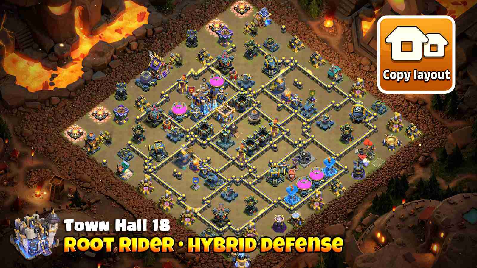 Base 3 hybrid root rider defense with core deadzones