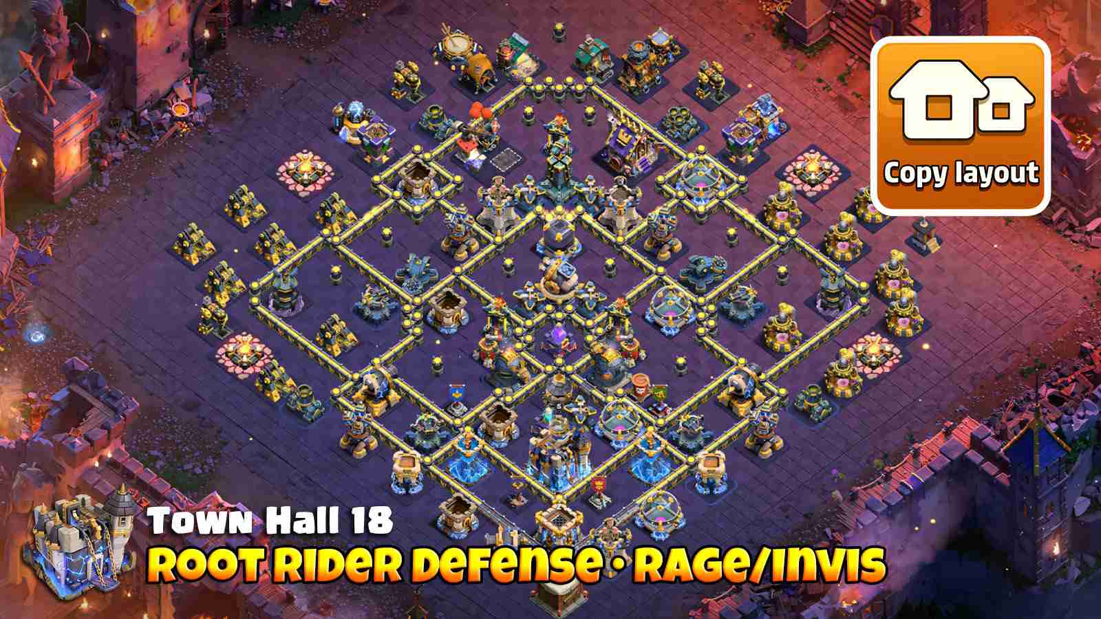 Root Rider defense with Guardian between Rage and Invis for maximum damage