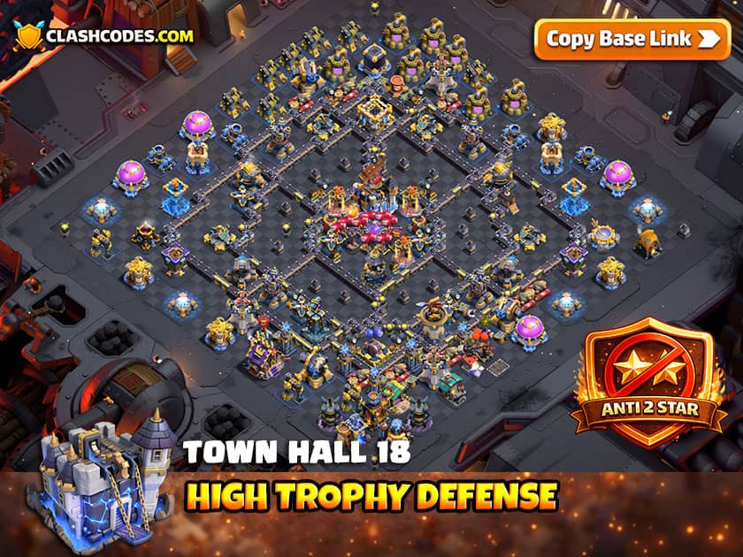 Legend League Base Designed to Protect Trophies Against TH 18 Meta Attacks