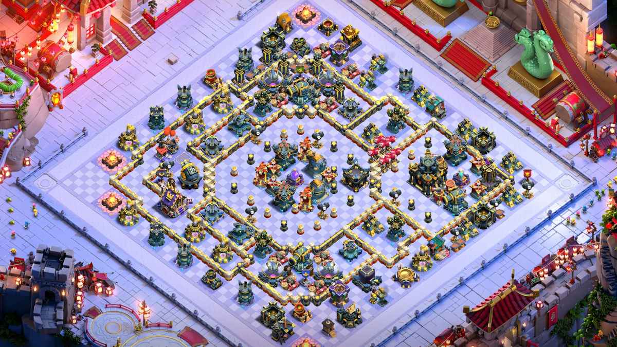 Dead zone TH17 base with air defense ring setup