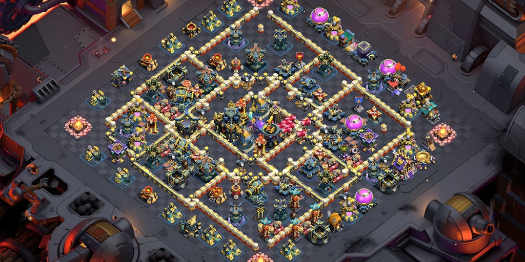 Hard mode TH17 war base design for Clash of Clans