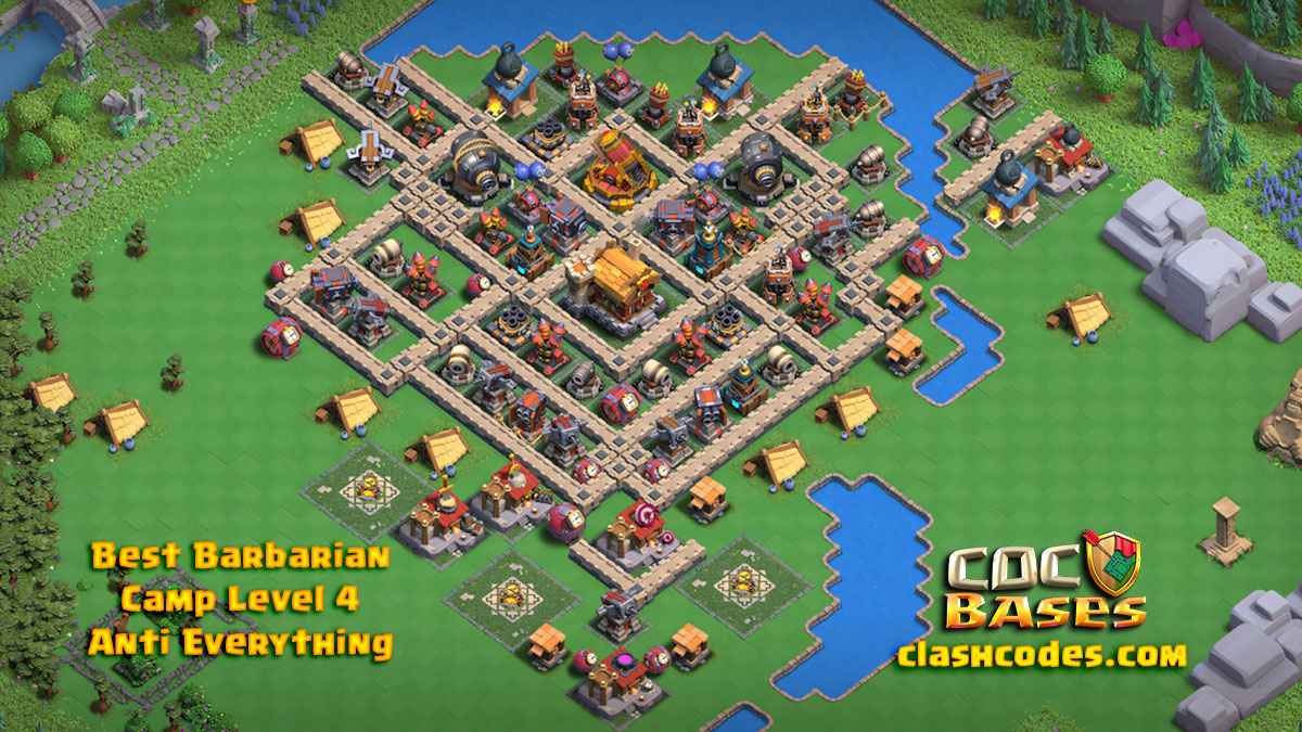 Barbarian Camp Level 4 Defense Layout - Clan Capital