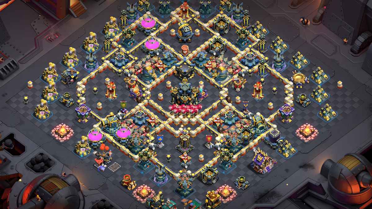 Hard TH17 War Base Anti Electro Dragon with Link