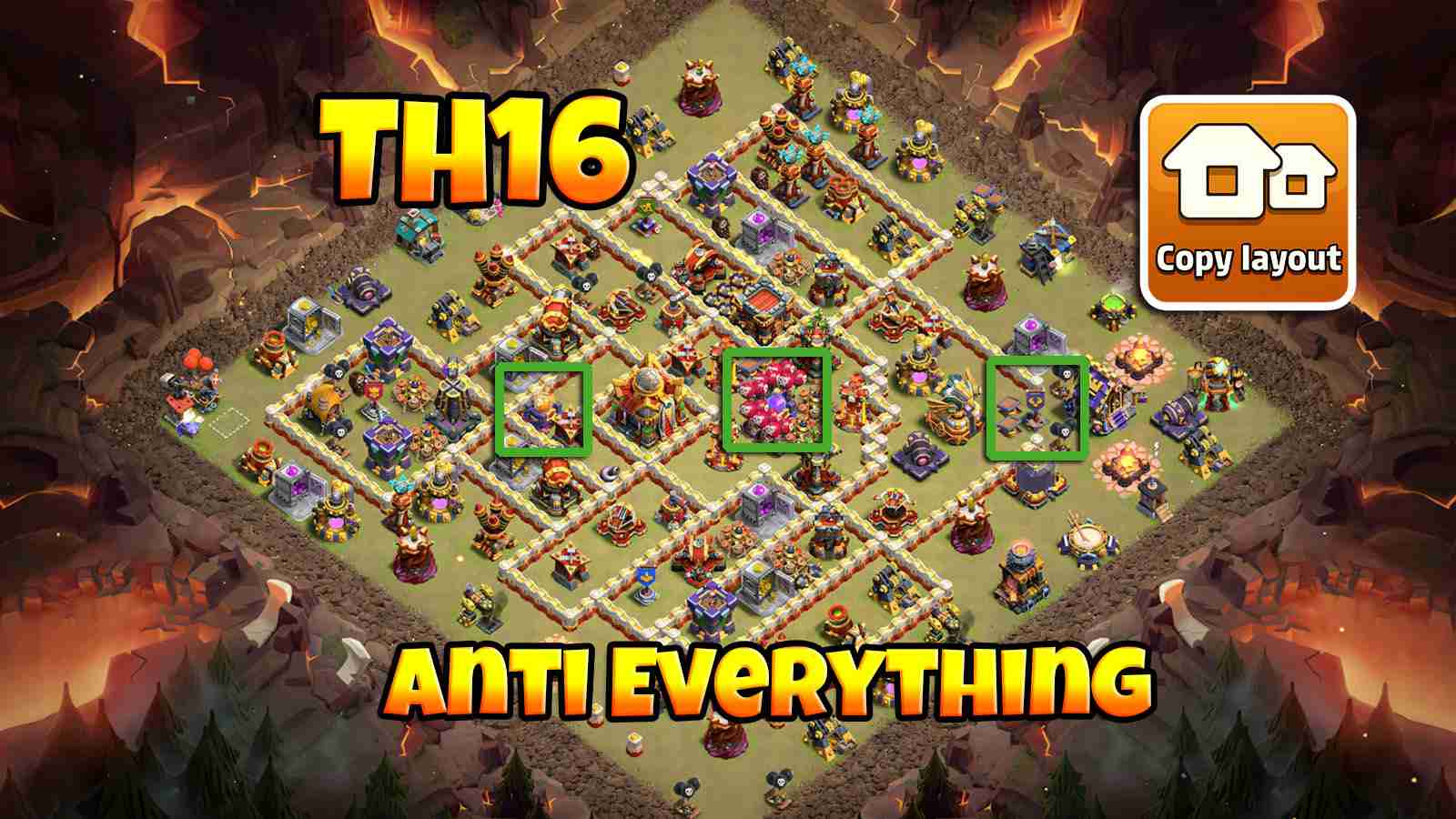 TH16 anti everything base for war and legend defense