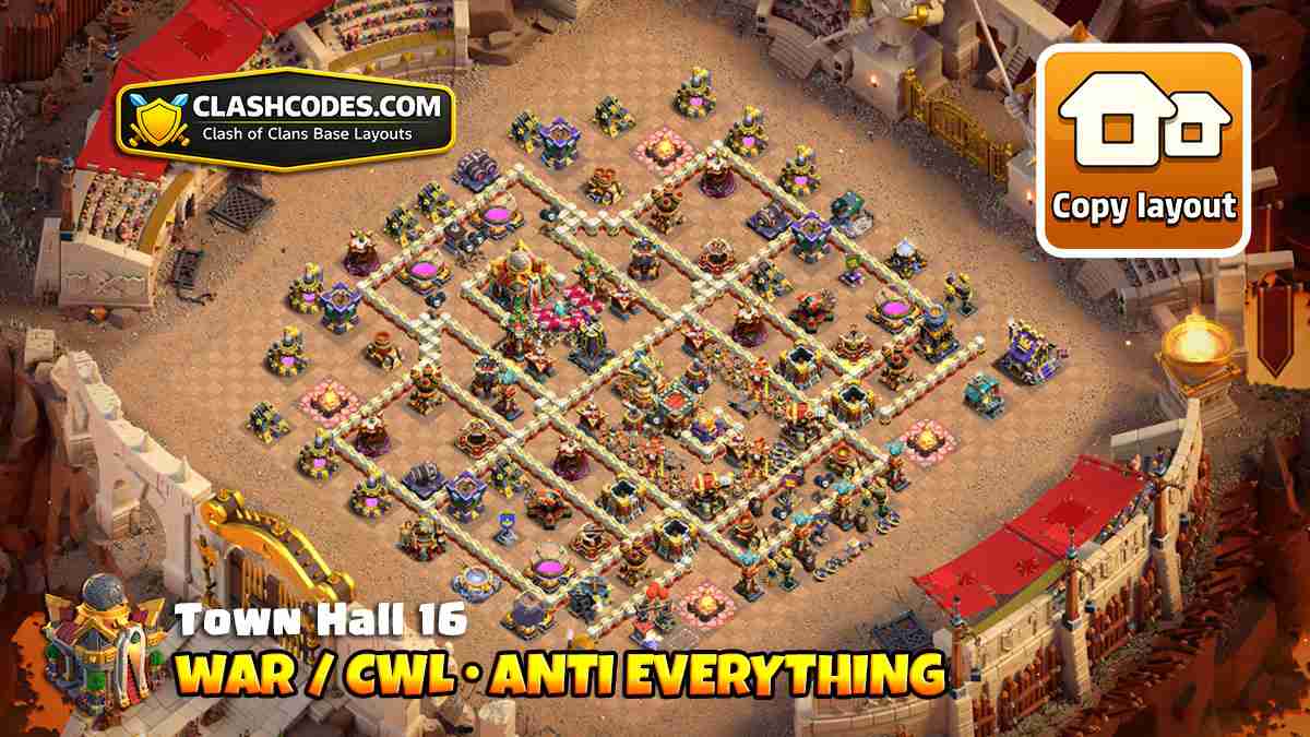 Base View TH16 Anti Everything | Clash of Clans March 2026