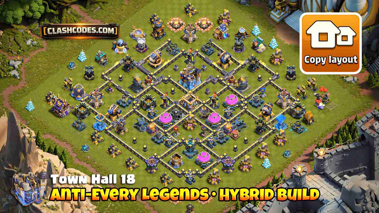 Wide spaced hybrid layout that forces split pathing in legends